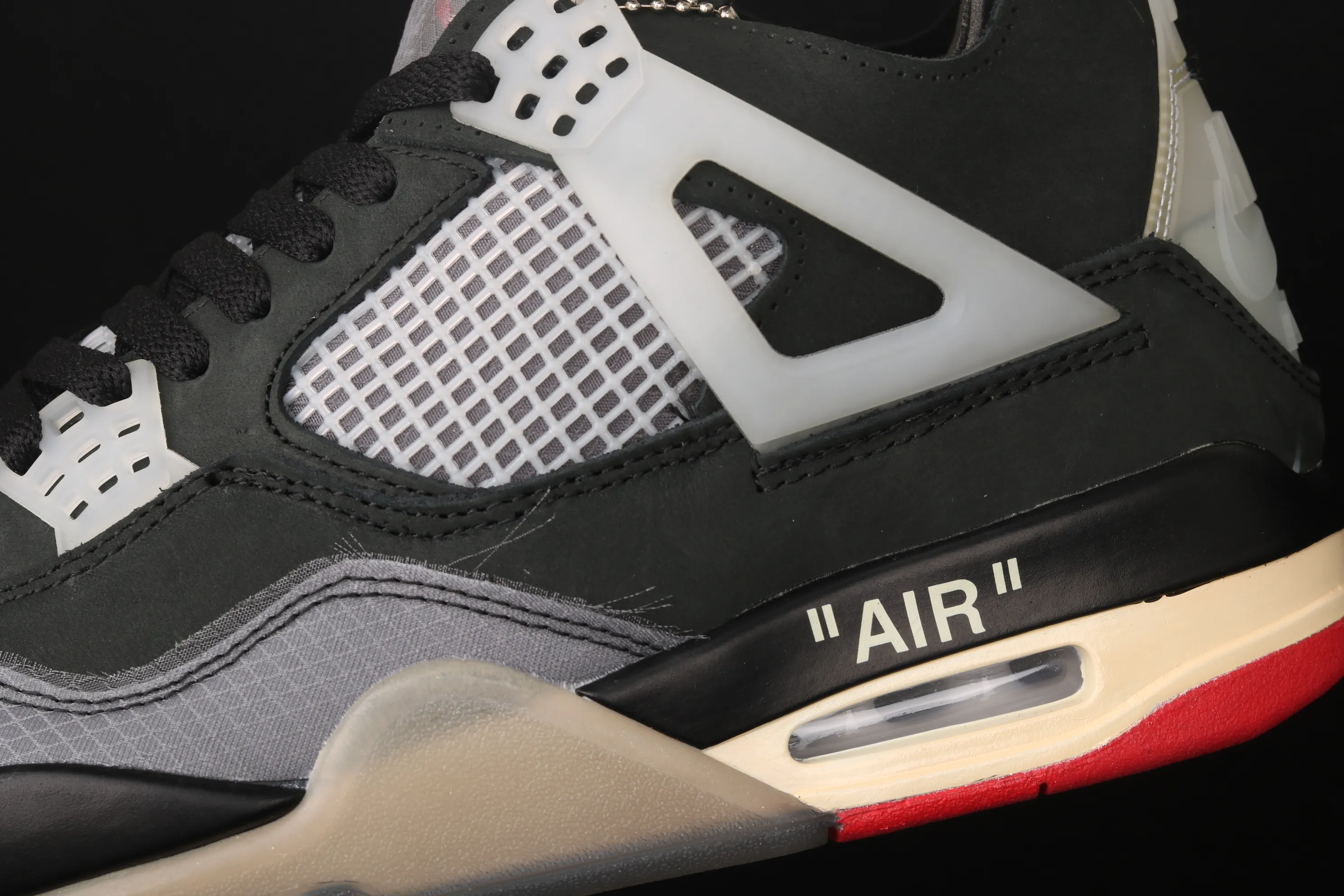 All categories Air Jordan Jordan series basketball shoes Air Jordan 4 Special offer Air Jordan 4 AJ4 Joe 4 replica black and red CV9388-001